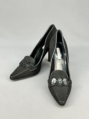Fabrizio Viti Women's Black Suede Heel BE MY VALENTINE Size 37.5 MRP $895 (334)