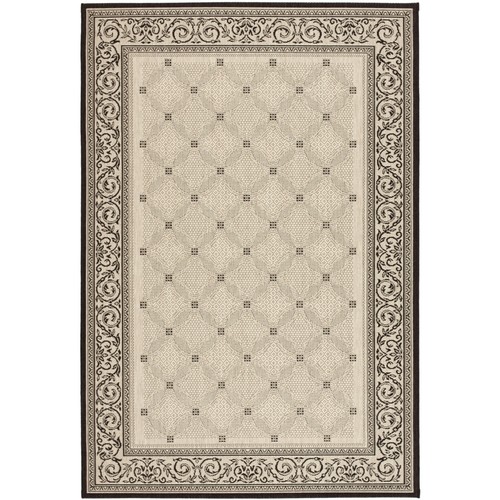 SAFAVIEH Indoor Outdoor CY1502-3901 Courtyard Sand / Black Rug - 第 11/25 張圖片