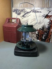 Vintage Coleman Lantern Propane Gas Double Mantle 5154A with Red Hard Case