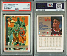 SCOTTIE PIPPEN 1997-98 Topps Chrome Refractors #1 (New Label) PSA 7 Near-Mint