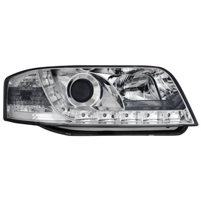 2 x D-LITE Scheinwerfer LED Tagfahrlicht chrome für Audi A6 Avant 4B C5 2.5