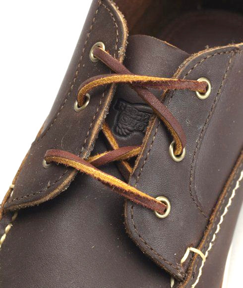 RED WING 9142 AMBER HARNESS LEATHER HANDSEWN MOC TOE WEDGE CHUKKAS