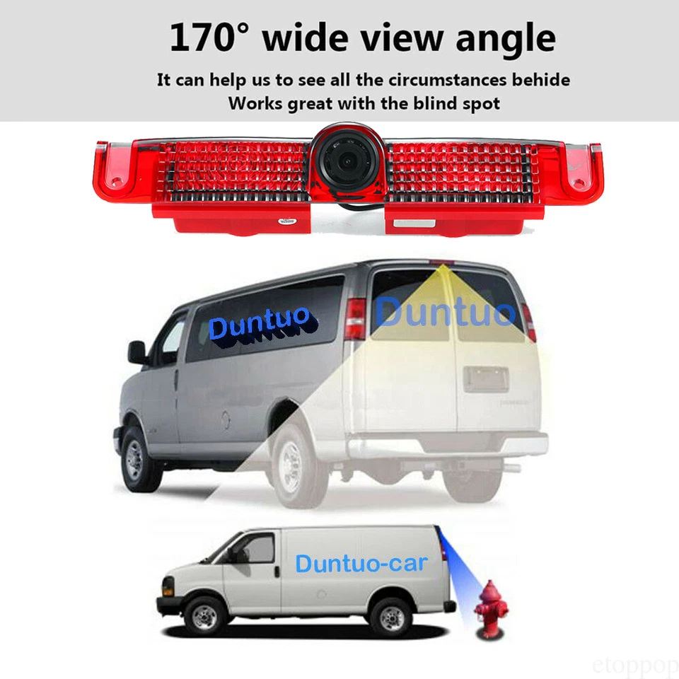4.3'' Mirror Monitor Reversing Backup HD Camera For Chevy Express Van GMC Savana - Image 4 of 4