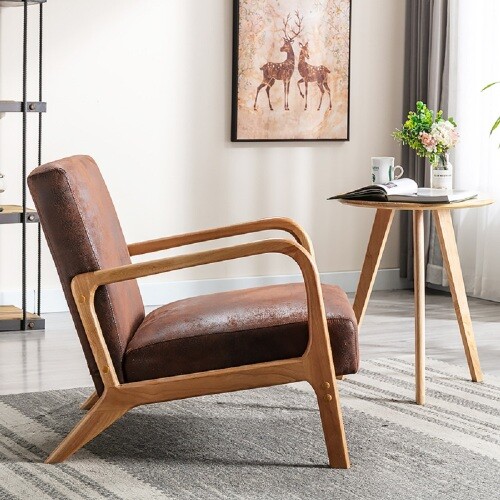 New Classic Mid Century Modern Accent Chairs for Living Room or Bedroom Armchair - Picture 5 of 5