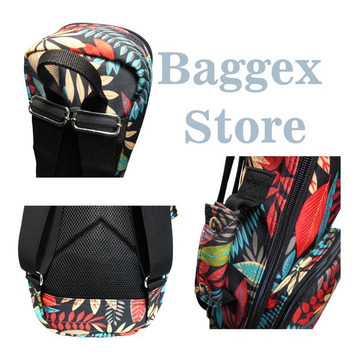 23" Concert Summer Tropical Leaves Print Ukulele Gig Bag Backpack - Picture 20 of 34