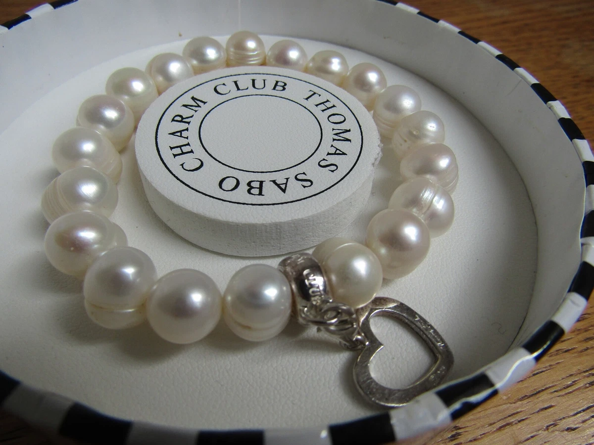 Thomas Sabo Charm Club Charm carrier half pearl necklace KE2188-130-11-L45v  - watchesonline.com