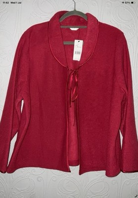 Stunning Bonmarche Bed Jacket In Red Size 20/22 New