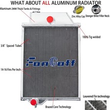 3 Row Full Aluminum Radiator Fits John Deere 3020 R34457,R39517 AR40831,AR46016.