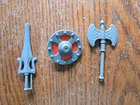 Vintage 1981/1982 He-Man MOTU Accessories/Weapons Lot Axe, Sword, Shield HTF!