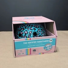 NEW Moxi Skate The Certified Sweatsaver Helmet Leopard 2.0 Small Medium S/M Blue