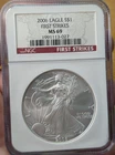 2006 Silver American Eagle $1 NGC MS 69 First Strikes