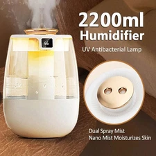 2200ml Humidifiers for Bedroom Large Room Office Cool Mist Air Humidifier Indoor