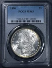 1886 $1 MORGAN SILVER DOLLAR KM# 110 PCGS MS 63 A6481