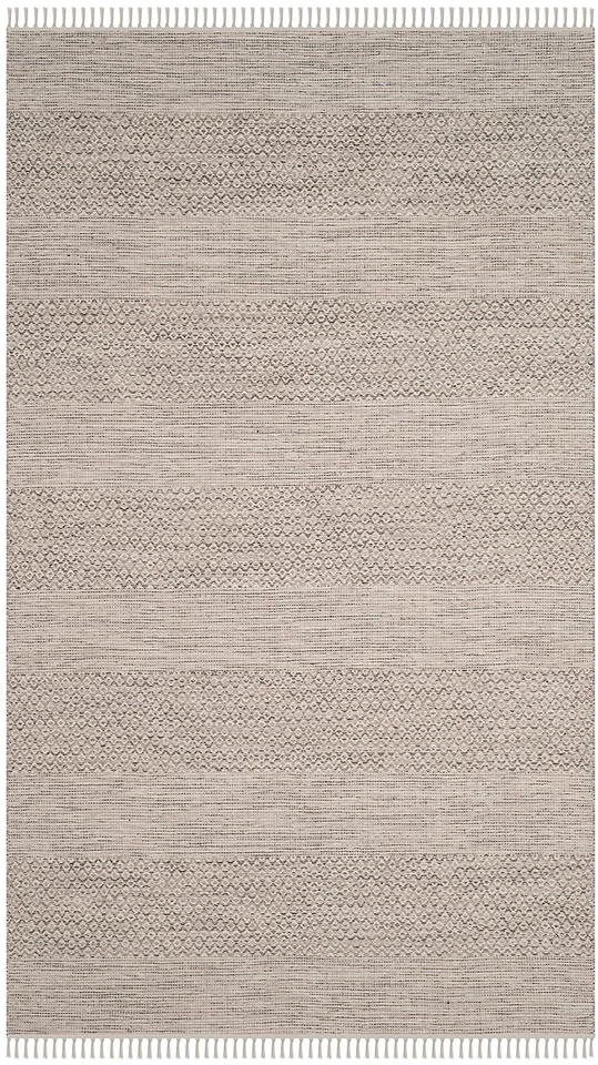 Alfombra Colección Montauk - 9' x 12', Gris Marfil y Acero, Hecha a Mano Tejido Plano... Foto 2 de 3