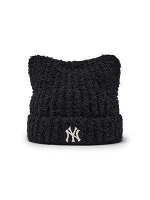 MLB Korea Plüsch Katzenohr Beanie NY Yankees - schwarz
