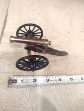 Cast metal and Brass Civil War Era Miniature Cannon.
