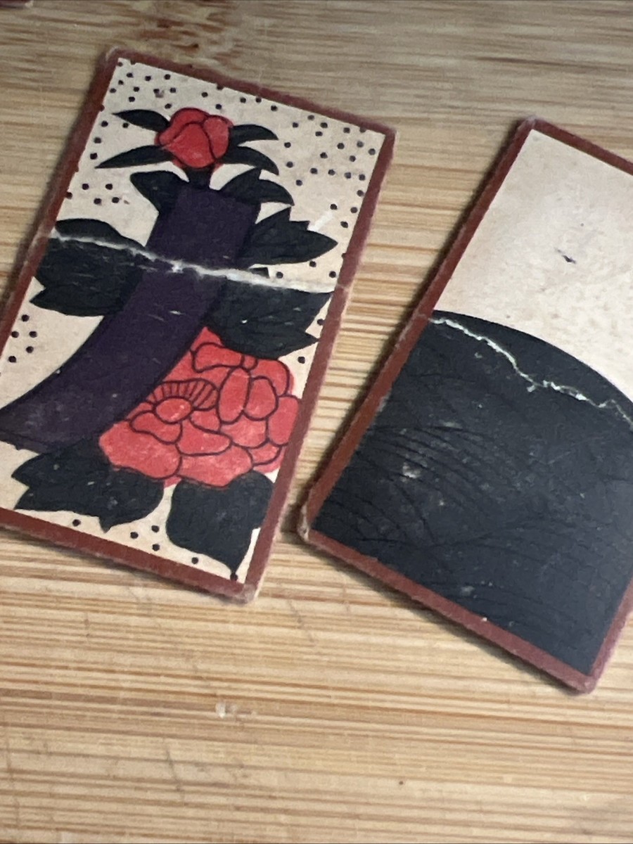 Hanafuda 14 Antique Japanese Playing Cards Nintendo (Flower Cards