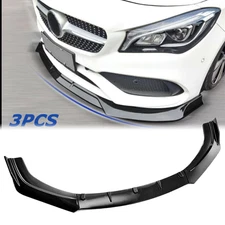 For Mercedes-Benz Front Bumper Lip Spoiler Splitter Trim Body Kit Carbon Fiber