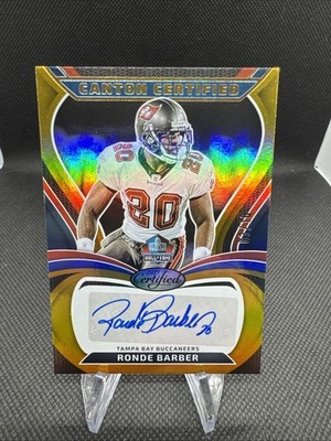 2025 Certified Ronde Barber Canton Certified Mirror Gold Auto /10 Buccaneers
