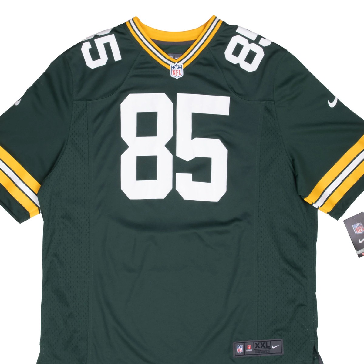 VINTAGE NFL GREEN BAY PACKERS JENNINGS #85 NIKE JERSEY 2XL