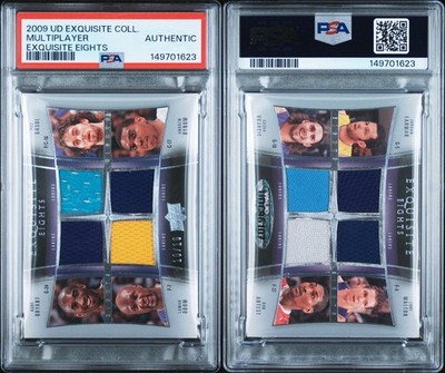 KOBE BRYANT Lakers 2009 UD Exquisite Eights Game-Worn Patches Jersey 10/10 PSA