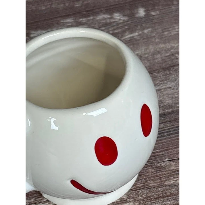 Taza cara sonriente redonda cerámica taza de té café novedad divertido lindo regalo McCoy años 70 Foto 3 de 4
