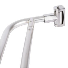 Double Curved Shower Curtain Rod Adjustable 44-70in Wall Mount Brushed Nickel