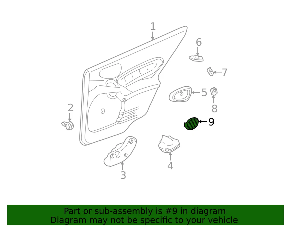 1999-2013 REFLETOR DE AVISO DE PORTA LATERAL VERMELHO GM GENUÍNO, PEÇA NOVA DO FABRICANTE, P/N 22612756 - Imagem 4 de 4