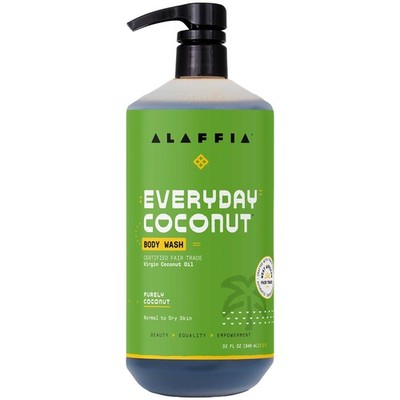 Alaffia Body Wash, EveryDay Coconut   32 Fl Oz (Pack of 1), Purely