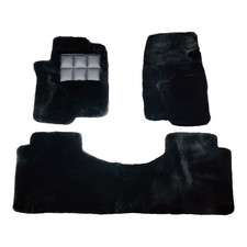 Bespoke Edition Genuine Black Sheepskin Floor Mat Set for Toyota Land Cruiser