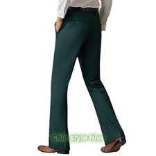 Formal Men Bell Bottom Flare Pants Retro 60s 70s Fit Dress Bootcut Long Trousers