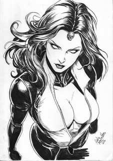 Mystique (09"x12") Original Art by Helio Meireles Ed Benes Studio