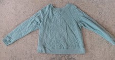 Old Navy Women's Size Medium Sweatshirt Quilted Look Blue Soft And Warm