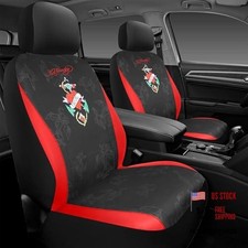 Heart Print Car Seat Covers Leather Patchwork Design Front Seat Covers Red Heart Print Car Seat Covers Leather Patchwork Design Front Seat Covers Red