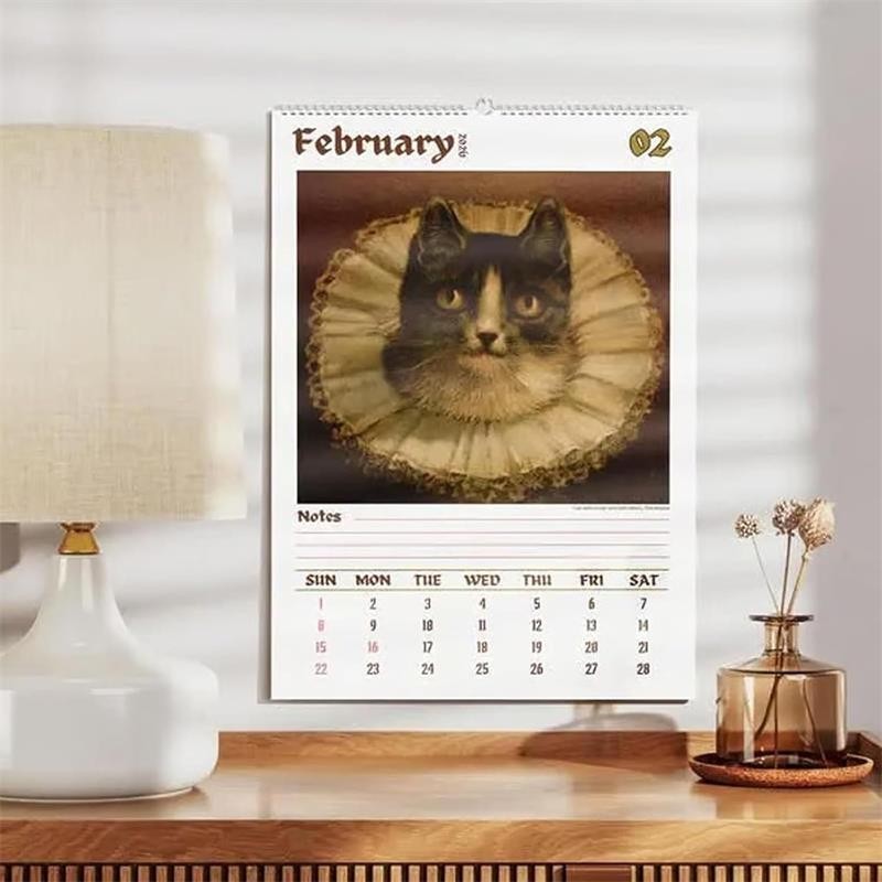 Weird Cats in Renaissance Paintings 2026 Calendar