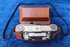 Vintage Kodak Stereo Camera with Original Brown Leather Case - Tested & Works