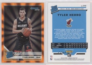 2019-20 Panini Donruss Rated Holo Orange Laser Tyler Herro #212 Rookie RC