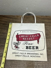 VINTAGE GREAT FALLS BREWING INC. PAPER BAG ~ BEER ADVERTISING ~GREAT FALLS, MT.