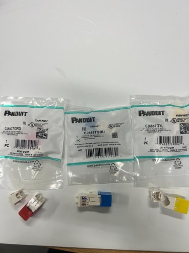 Panduit Mini-com Cat6 network Ethernet Jack Module - 45 new jacks - Afbeelding 3 van 3