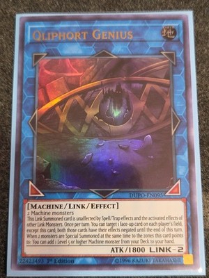 Yu-Gi-Oh! Qliphort Genius 1st Edition Ultra Rare DUPO-EN095