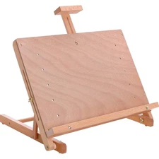 Wooden Tabletop Easel - Adjustable Art Board for Painting & Drawing