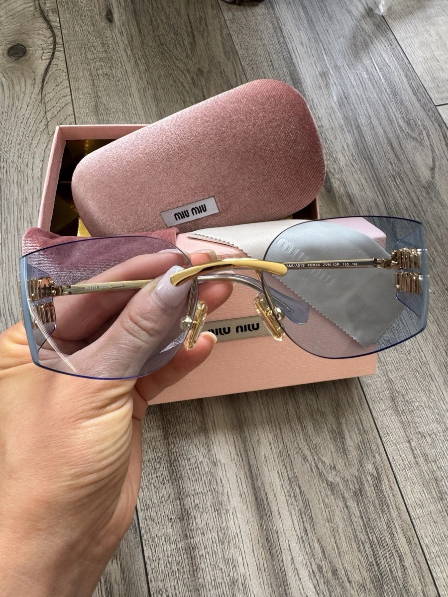 Blue Women's Miu Miu Sunglasses for sale | eBay