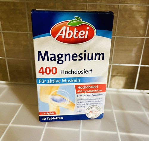 Abtei Magnesium 400 hochdosiert für aktive Muskeln Magnesium 30 Tabletten - Bild 1 von 1