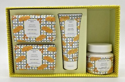 Beekman 1802 Spiced Orange Goat Milk Soap Hand Cream Whipped  Body Gift Box Set