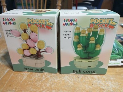 Two Brick Block Toys Building Blocks Bricks Set For Kid Gift DIY 