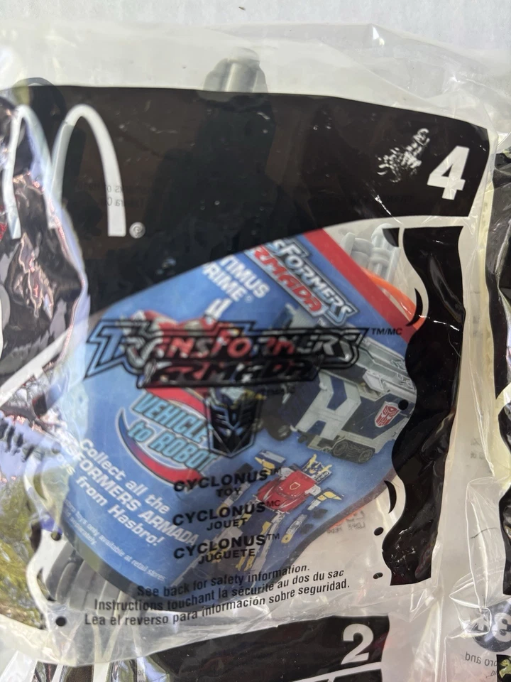 Transformers Armada 4pc Lot #2,3,4,8 McDonald’s Happy Meal 2002 NEW In Package - Image 4 of 4