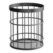 GET Enterprises WB-55-MG Urban Renewal 4.5X5.5" Metal Gray Round Wire Basket
