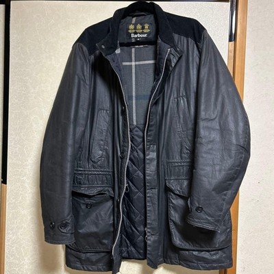 Barbour Schwarz Gewachste Baumwolle Jacke Herren M Outdoor Wasserdicht Mantel