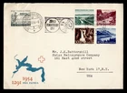 DR WHO 1954 SWITZERLAND FDC? PRO PATRIA SEMI POST MOBILE POST SLOGAN R72446