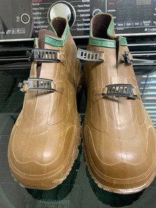 two buckle rubber boots